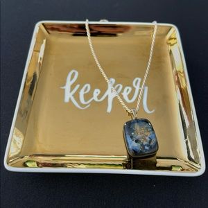 Fused Glass Frit Pendant Beautiful Colors”Milky Way”